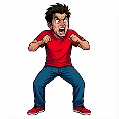 A widely recognized internet meme format featuring a figure in a dramatic pose with an exaggerated expression, set against a plain white background, flat even studio lighting with no shadows, bold graphic composition, sharp edges, vivid colors, humorous and instantly recognizable visual style suited to social media sharing.